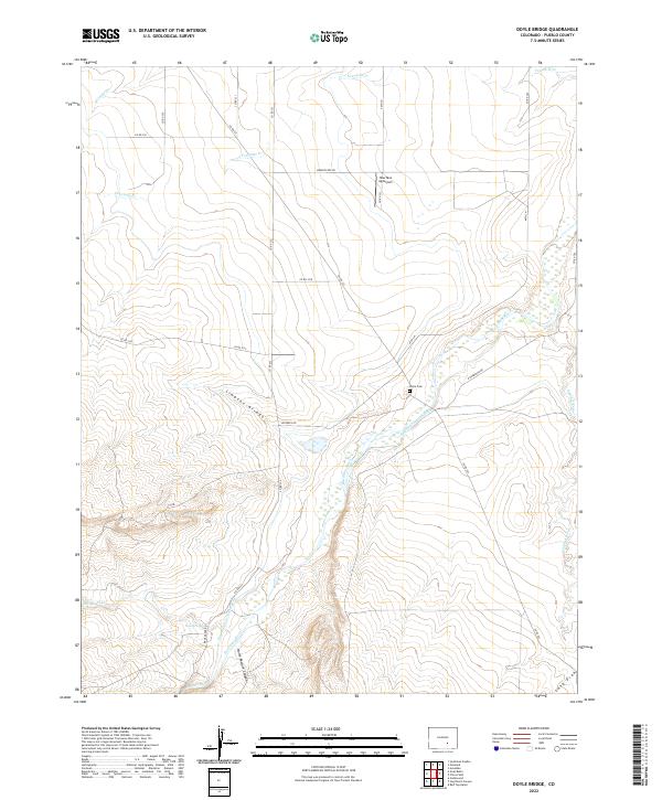 USGS Topographic Map – Doyle Bridge