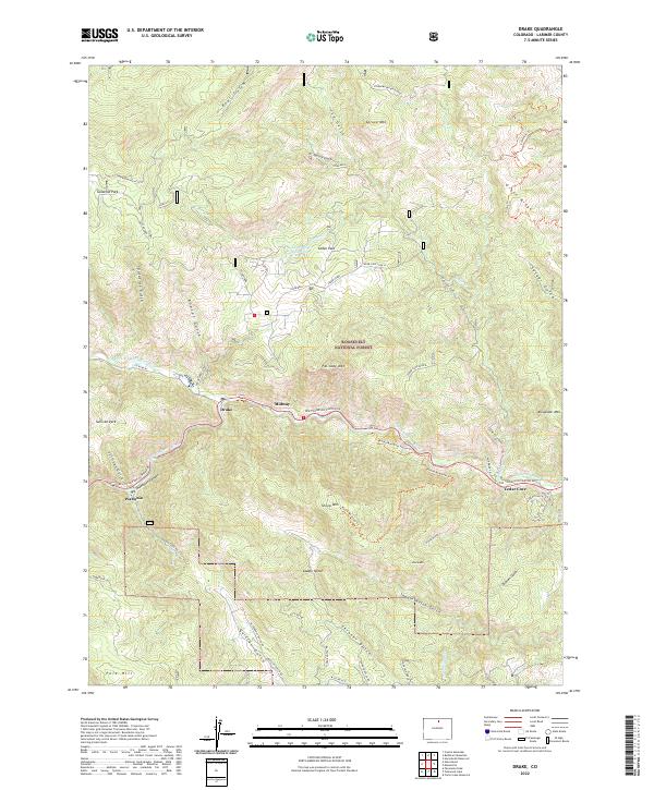 USGS Topographic Map – Drake