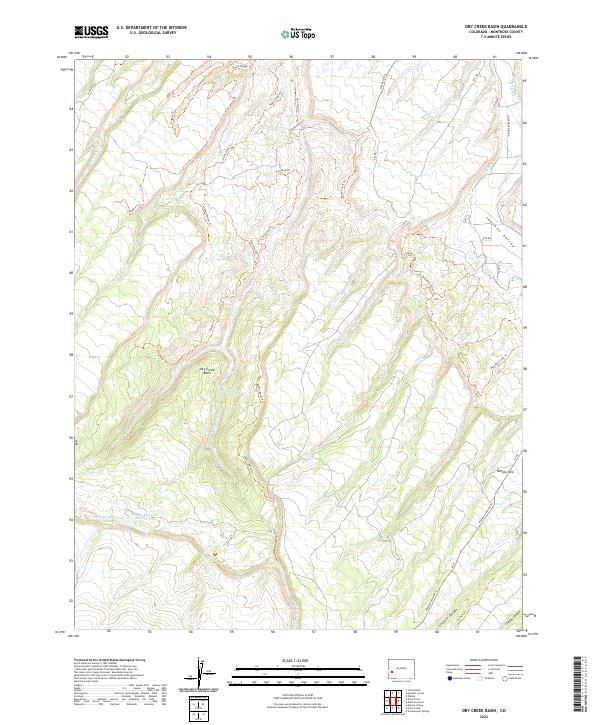 USGS Topographic Map – Dry Creek Basin