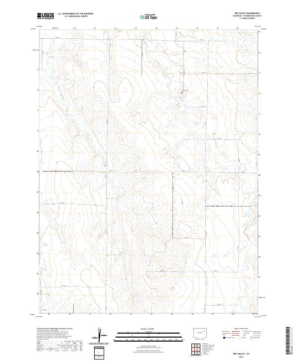 USGS Topographic Map – Dry Gulch