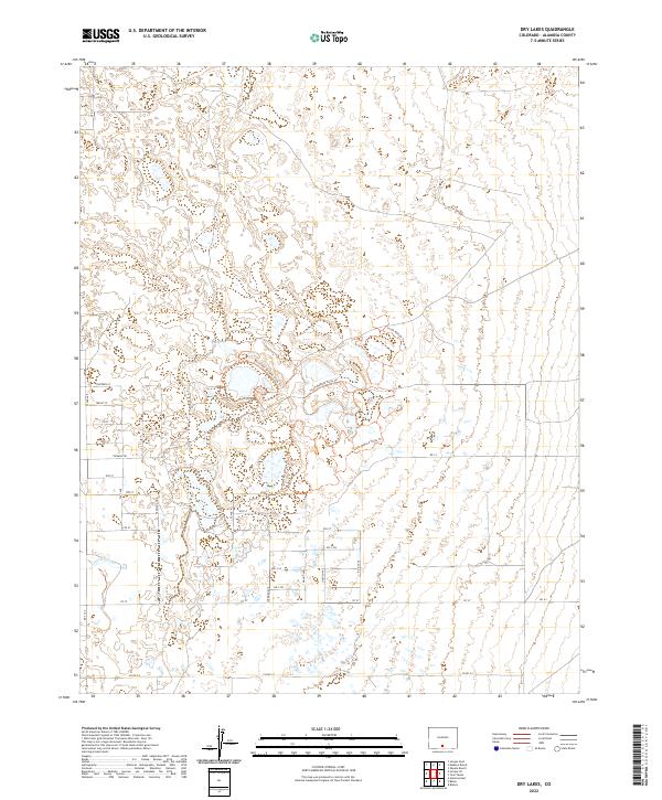 USGS Topographic Map – Dry Lakes