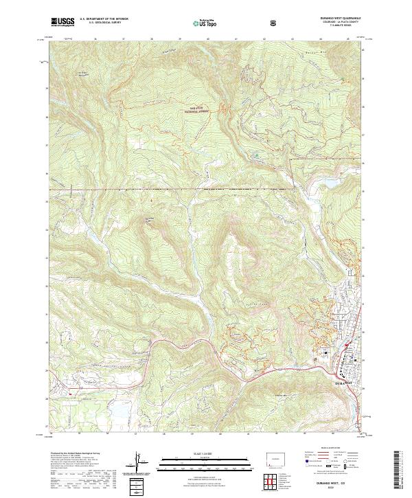 USGS Topographic Map – Durango West