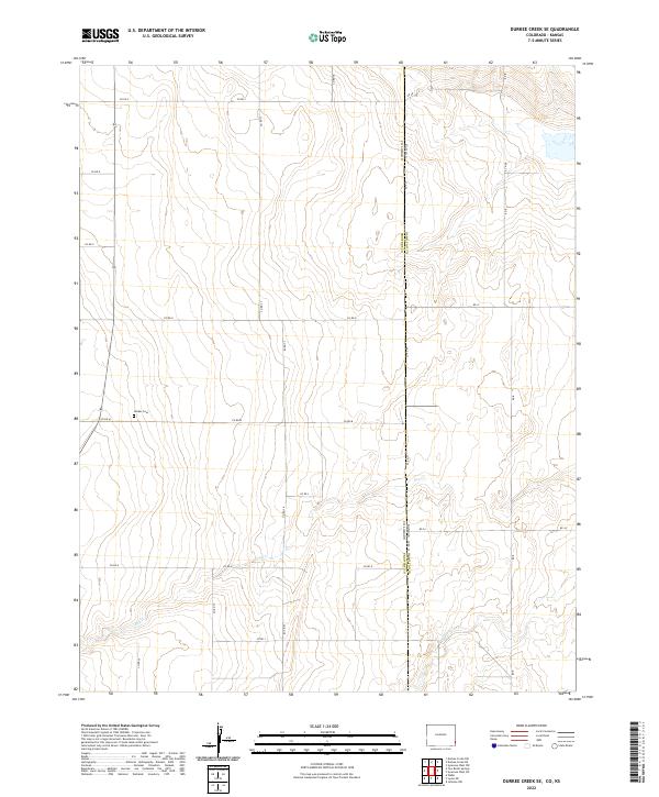USGS Topographic Map – Durkee Creek SE