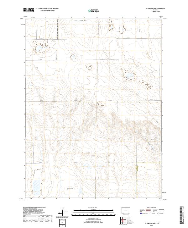 USGS Topographic Map – Dutch Girl Lake