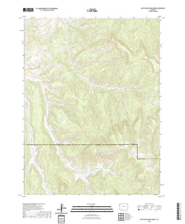 USGS Topographic Map – East Evacuation Creek