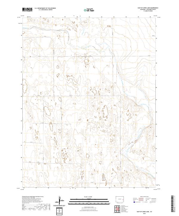 USGS Topographic Map – East of Lewis Lake