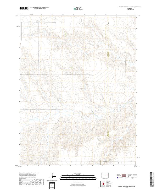 2022 Map of East of Sevenmile Ranch, 2022 Print