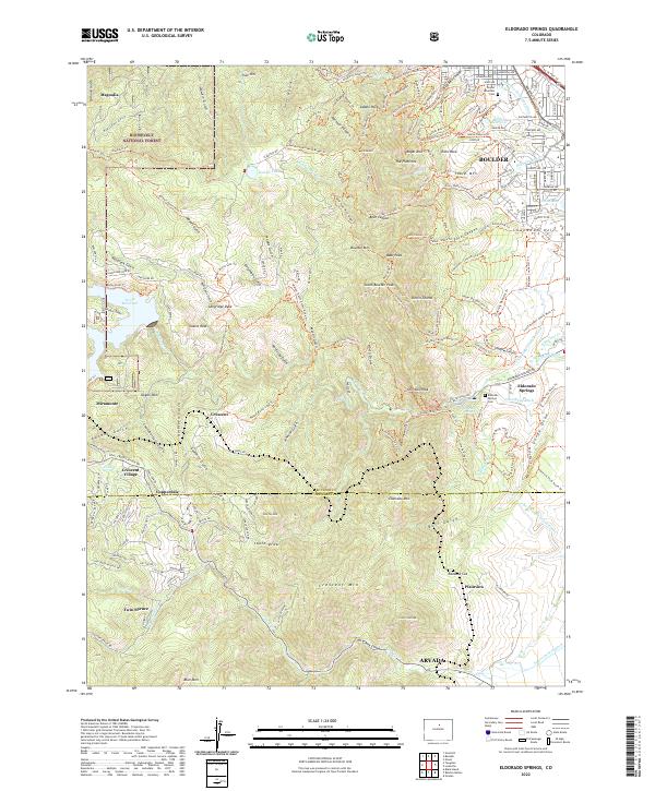 USGS Topographic Map – Eldorado Springs