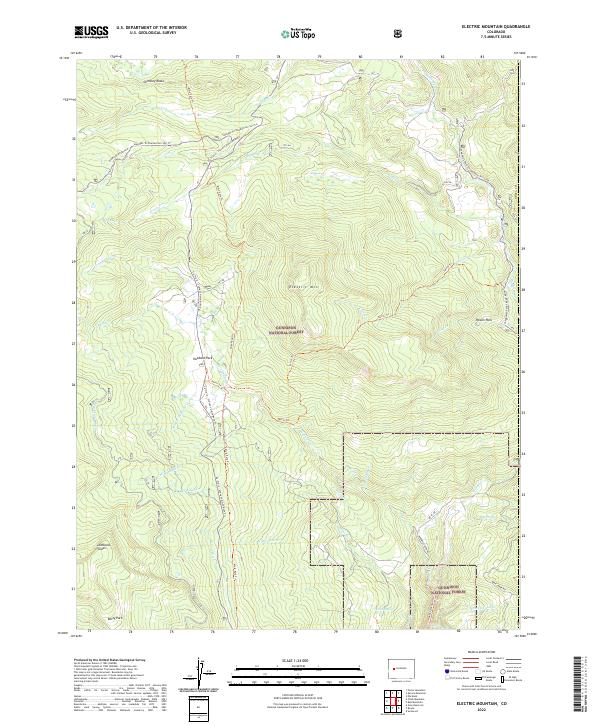 USGS Topographic Map – Electric Mountain