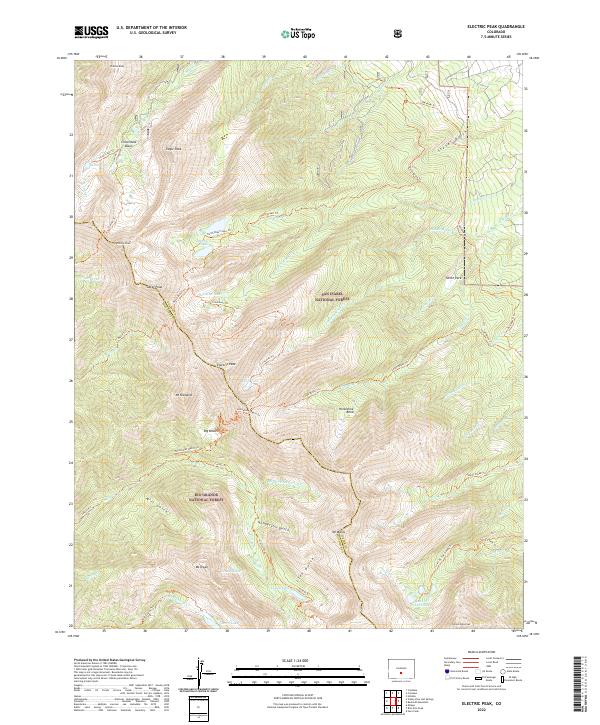 USGS Topographic Map – Electric Peak