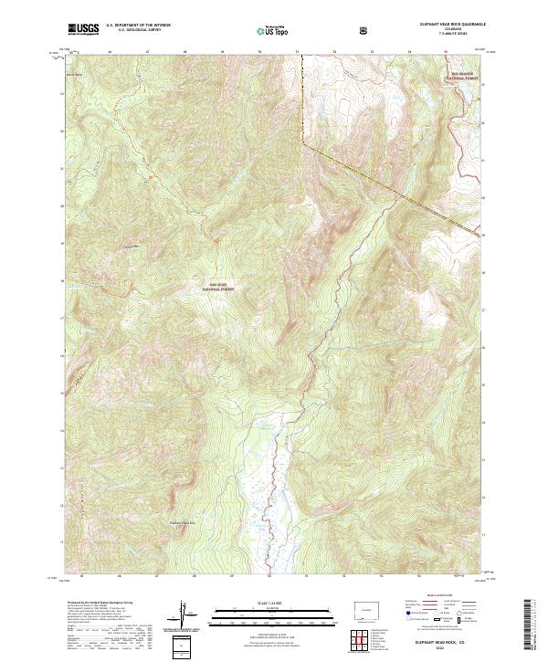 USGS Topographic Map – Elephant Head Rock