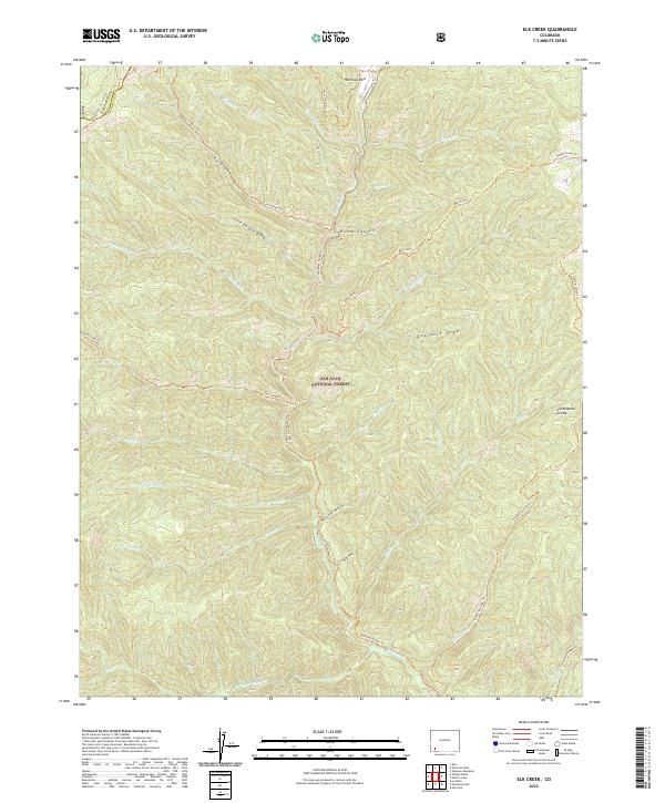 USGS Topographic Map – Elk Creek