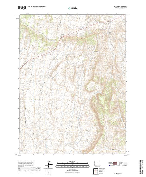 USGS Topographic Map – Elk Springs