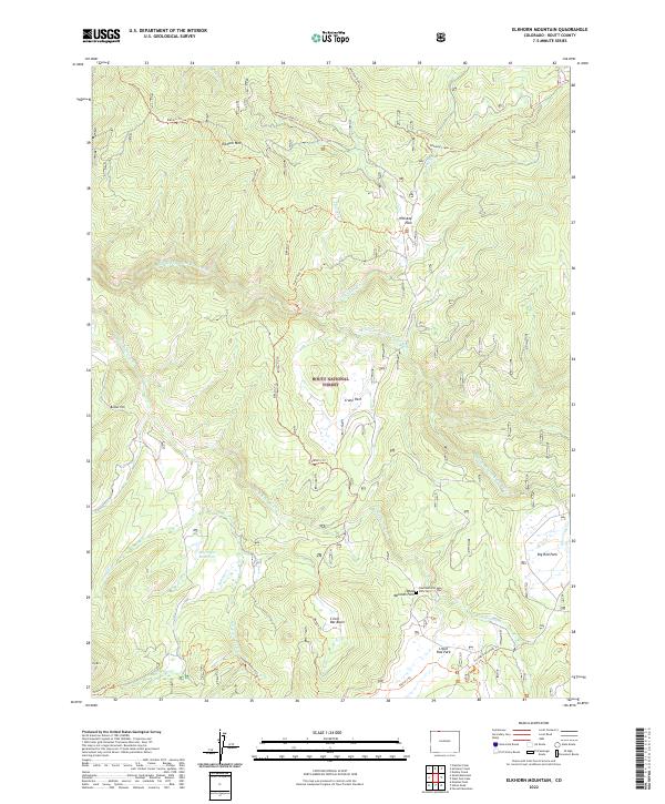 USGS Topographic Map – Elkhorn Mountain