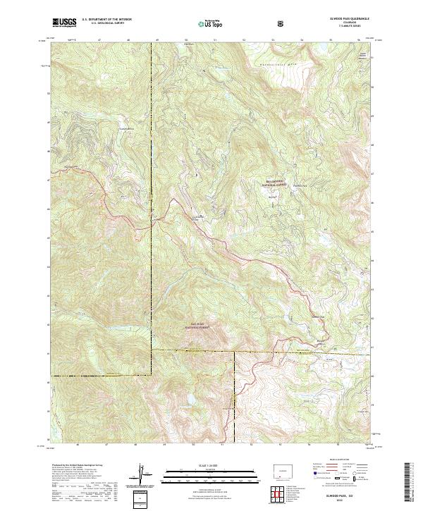 USGS Topographic Map – Elwood Pass
