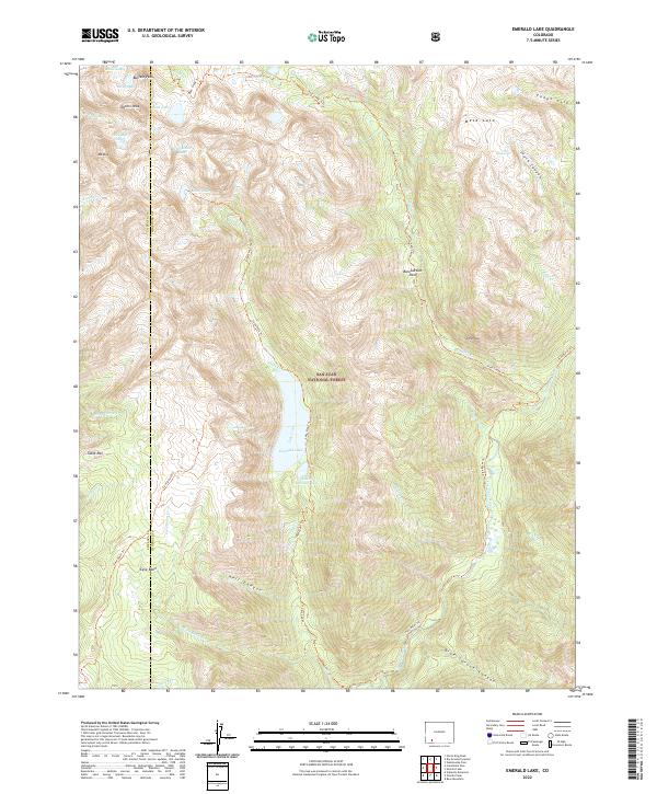 USGS Topographic Map – Emerald Lake