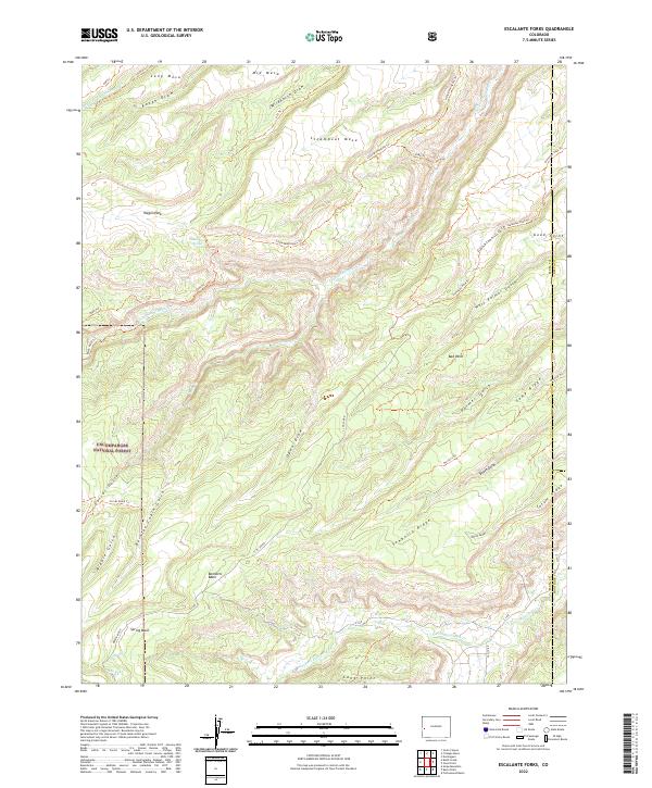 USGS Topographic Map – Escalante Forks
