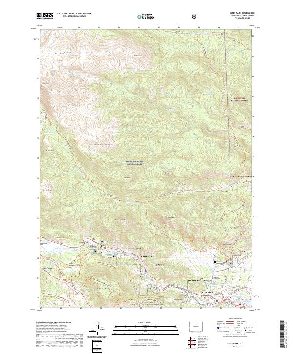 USGS Topographic Map – Estes Park