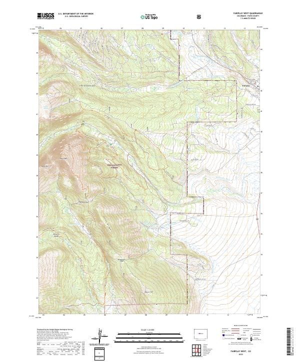 USGS Topographic Map – Fairplay West