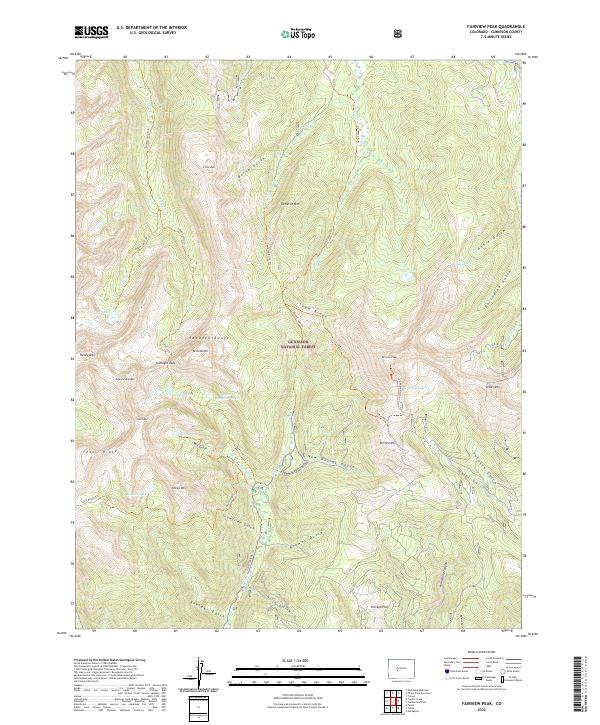 USGS Topographic Map – Fairview Peak