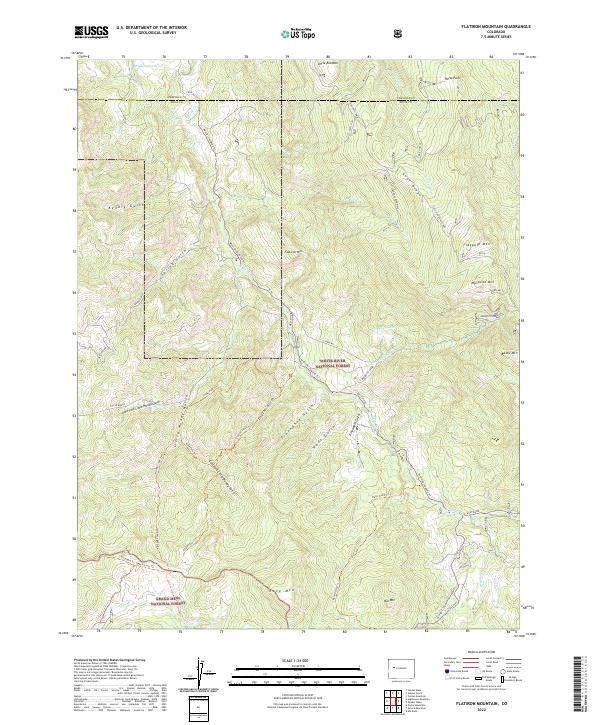 USGS Topographic Map – Flatiron Mountain