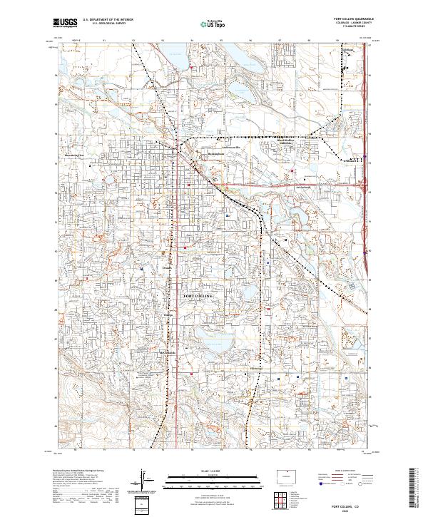 USGS Topographic Map – Fort Collins