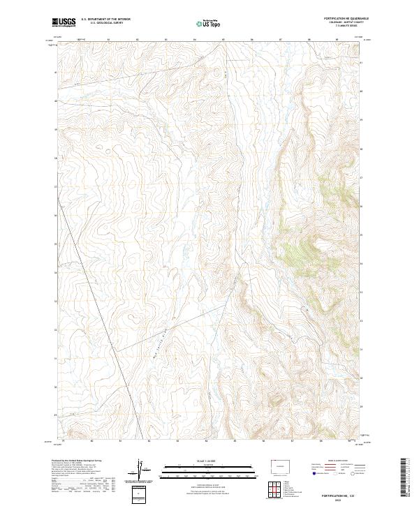 USGS Topographic Map – Fortification NE