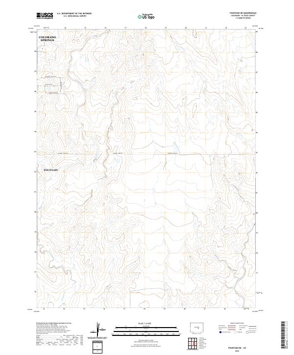 2022 Map of Fountain NE, 2022 Print