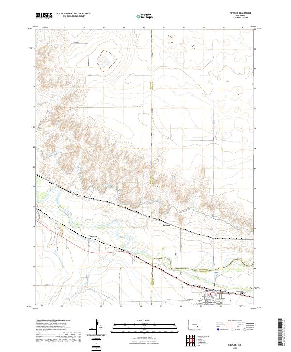 USGS Topographic Map – Fowler