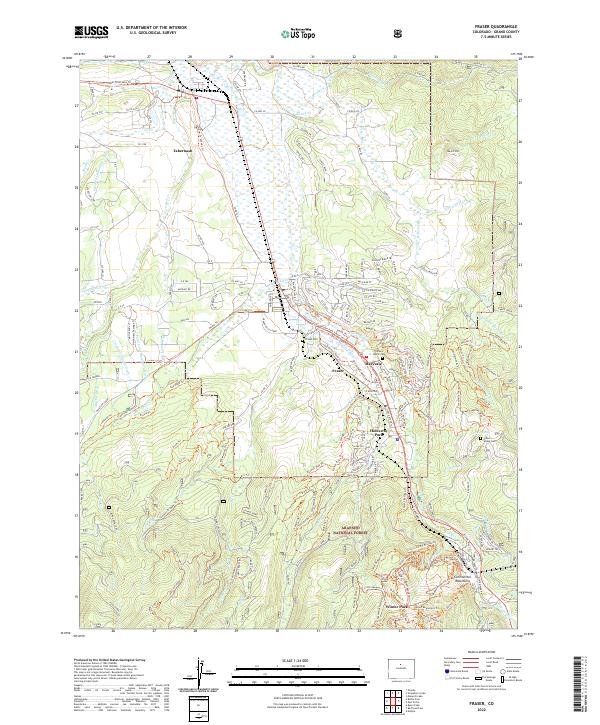 USGS Topographic Map – Fraser