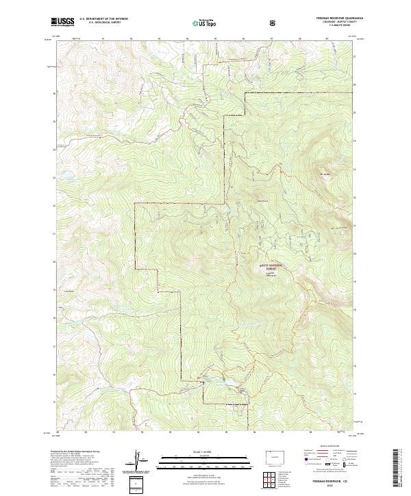 USGS Topographic Map – Freeman Reservoir