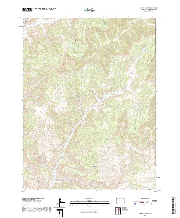 USGS Topographic Map – Garvey Canyon