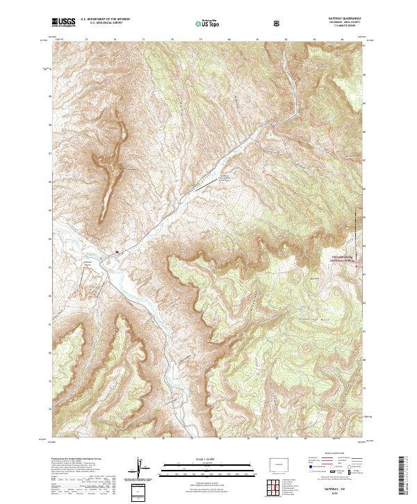 USGS Topographic Map – Gateway