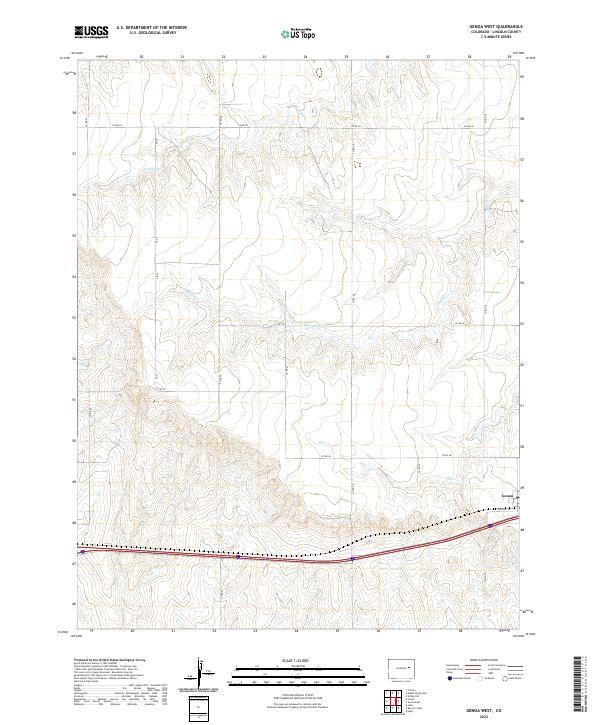 USGS Topographic Map – Genoa West