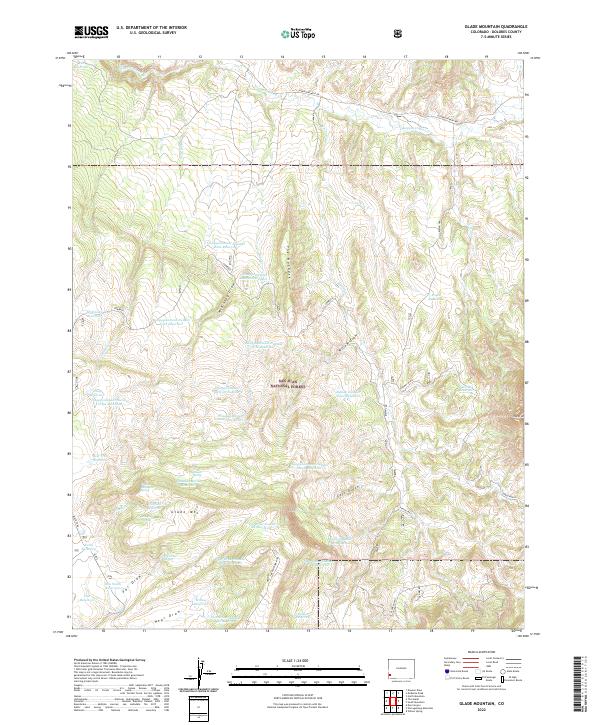 USGS Topographic Map – Glade Mountain