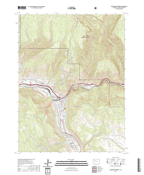 USGS Topographic Map – Glenwood Springs