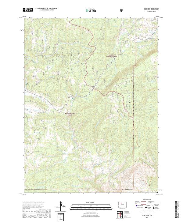 USGS Topographic Map – Gore Pass