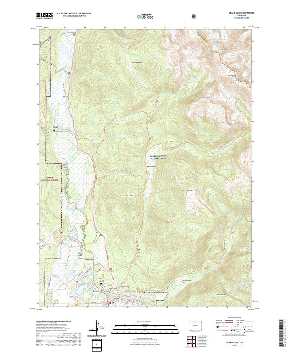 USGS Topographic Map – Grand Lake