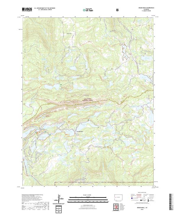 USGS Topographic Map – Grand Mesa