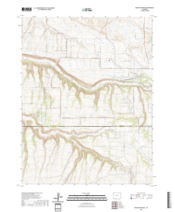 USGS Topographic Map – Grand View Mesa