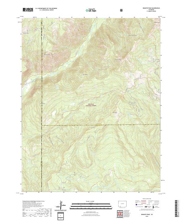 USGS Topographic Map – Granite Peak