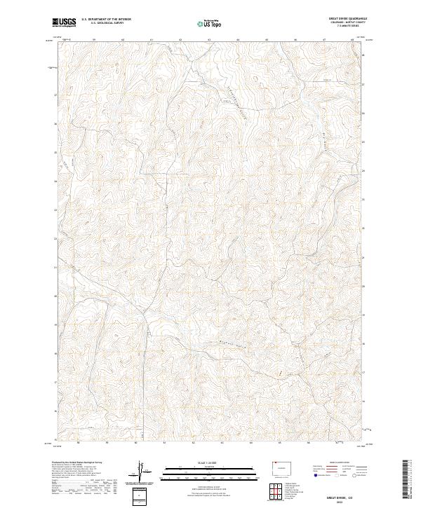 2022 Map of Great Divide, 2022 Print