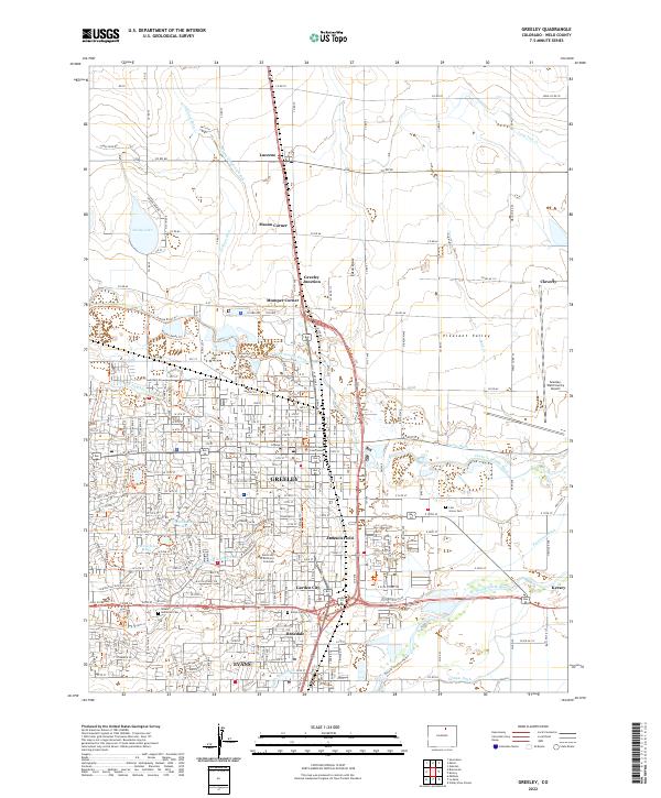 USGS Topographic Map – Greeley