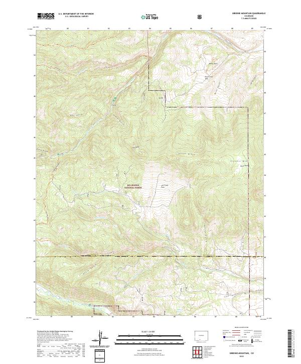 USGS Topographic Map – Greenie Mountain