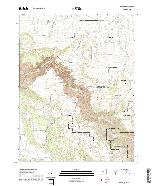 USGS Topographic Map – Grizzly Ridge
