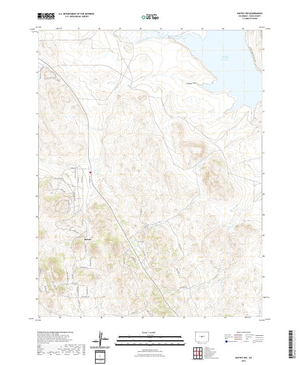 USGS Topographic Map – Guffey NW