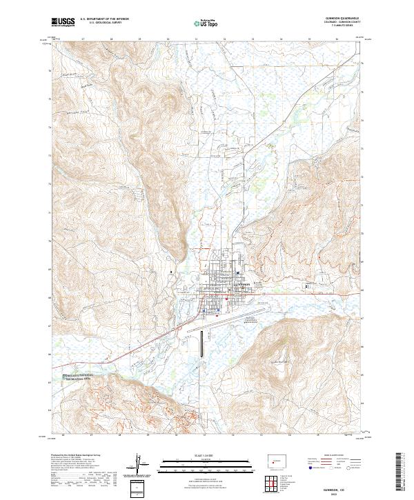 USGS Topographic Map – Gunnison