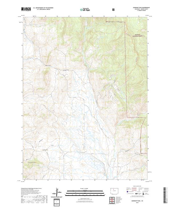 USGS Topographic Map – Gunsight Pass
