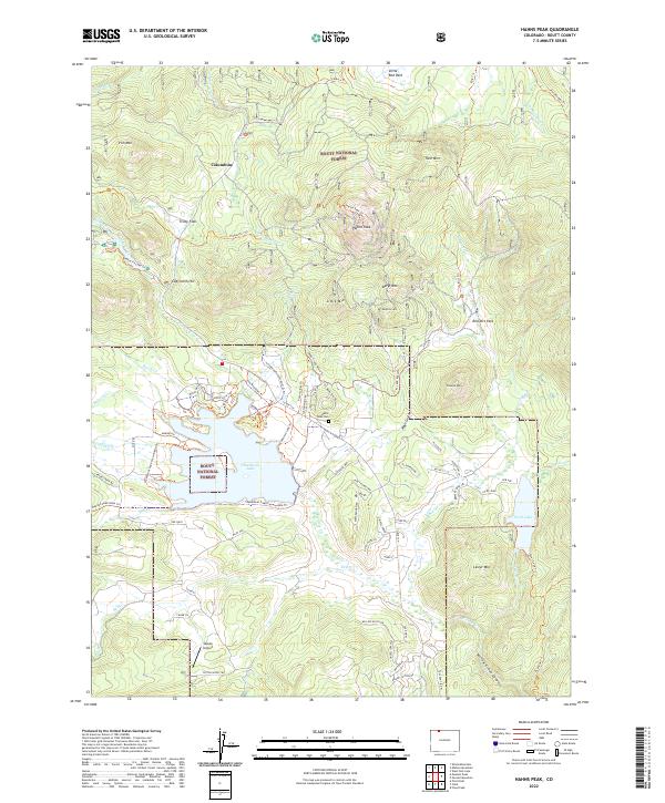 USGS Topographic Map – Hahns Peak