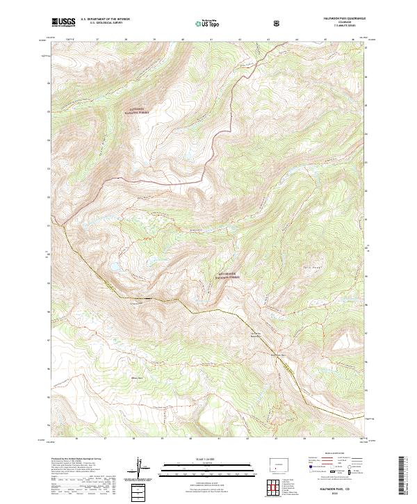 USGS Topographic Map – Halfmoon Pass